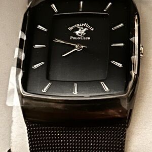 Beverly Hills Polo Club Black Mesh Watch